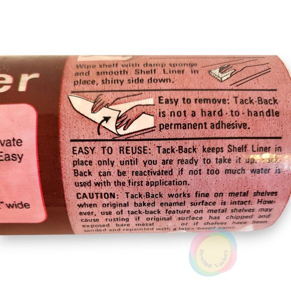 Vintage NOS 1976 Rubbermaid Shelf Liner Orange Groovy Floral MCM Tack Back 10' - Picture 9 of 11